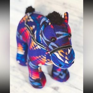Vintage HTF Pendleton Pony “Franklin” by Gund In Sapphire Nez Perce Fabric